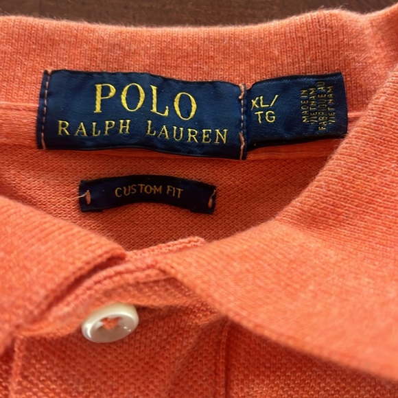 Ralph Lauren Custom Fit Polo Shirt Orange XL - Picture 5 of 9